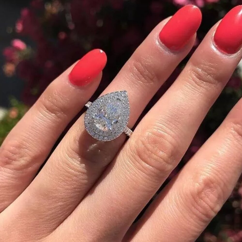  ROSEGOLD  BRIDAL WEDDING RING 